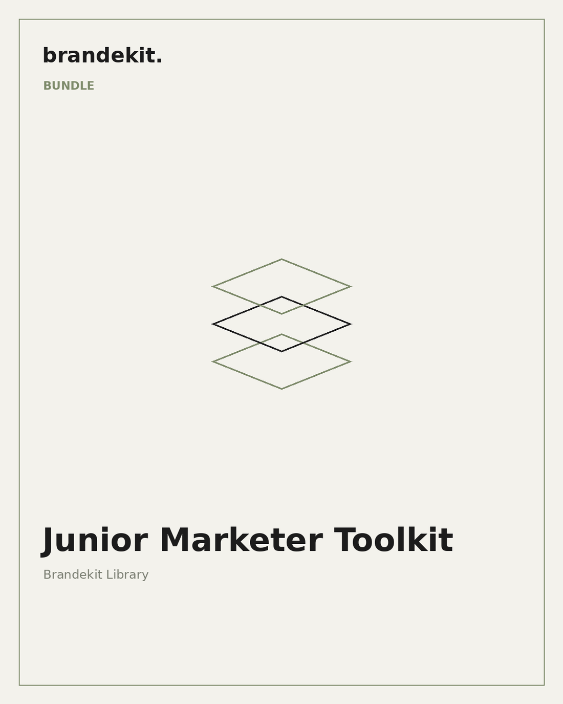 Junior Marketer Toolkit bundle — Brandekit minimal cover