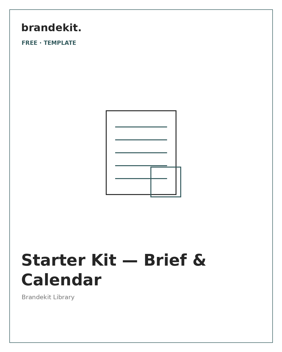 Brandekit Free Starter Kit — white teal line-art cover